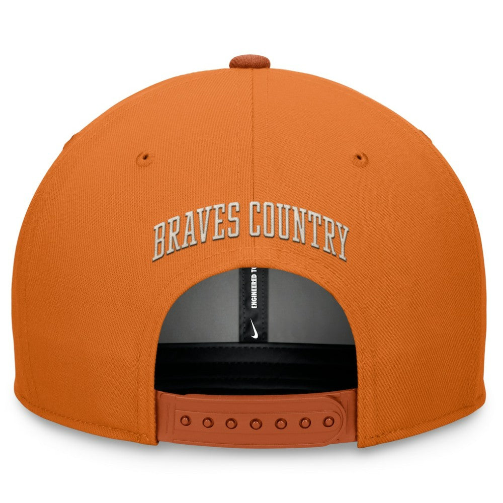 Atlanta Braves Pro Dunk Performance Snapback Hat Orange | Nike