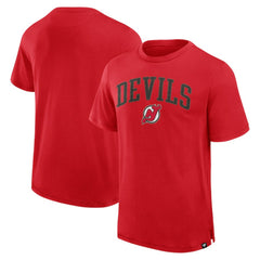 New Jersey Devils Fanatics Elevated Pima T-Shirt Red