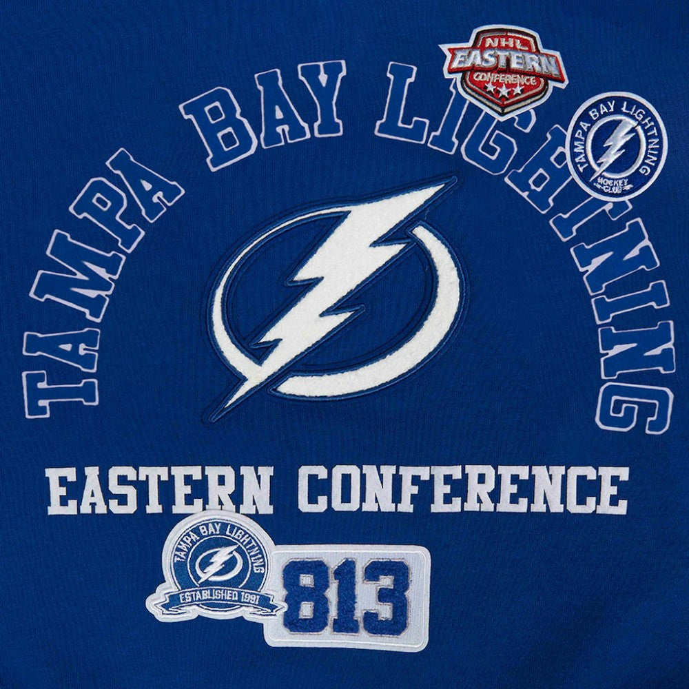 Tampa Bay Lightning Pro Standard Women's Area Code Cropped Pullover Sweatshirt Blue