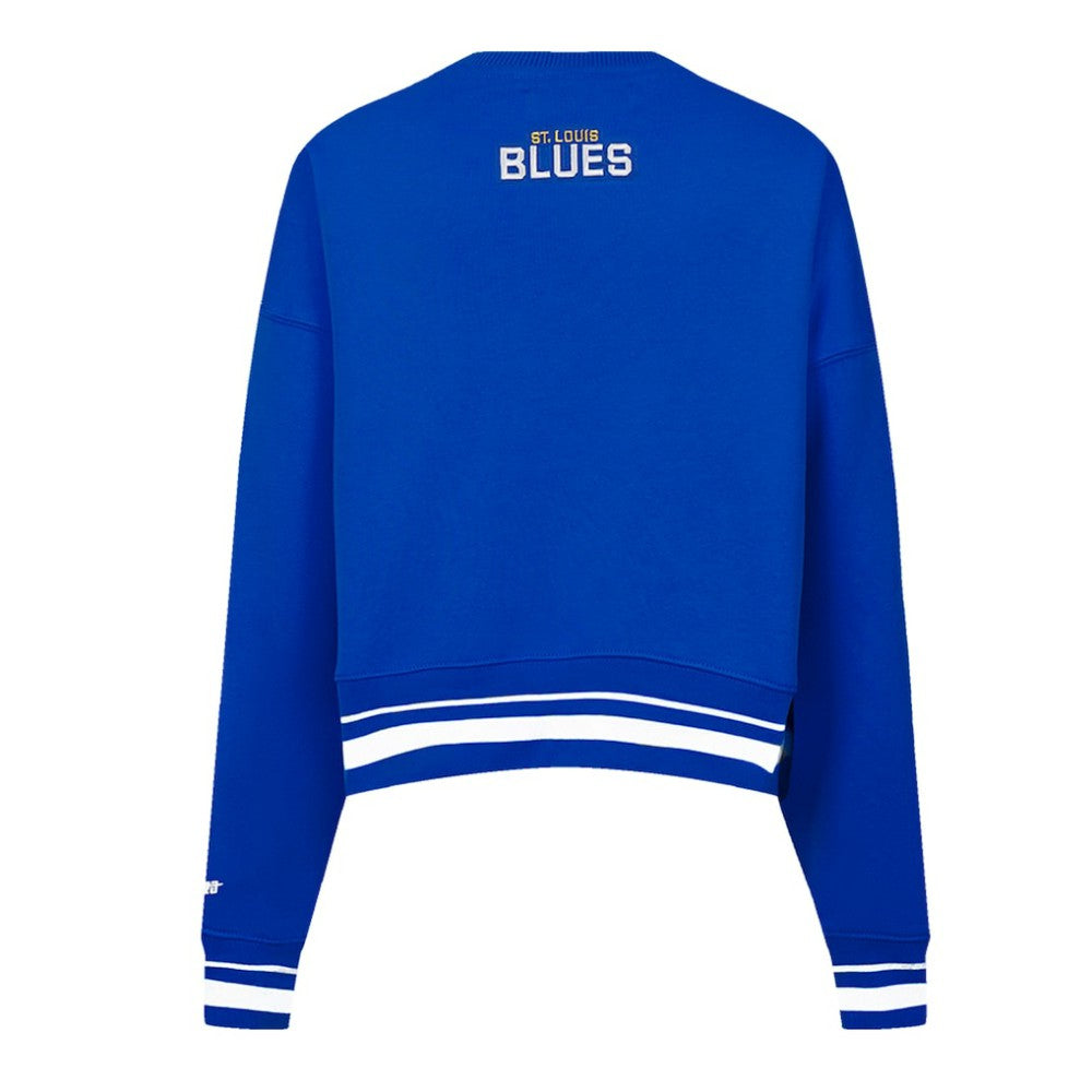 St. Louis Blues Pro Standard Women's Area Code Cropped Pullover Sweatshirt Blue