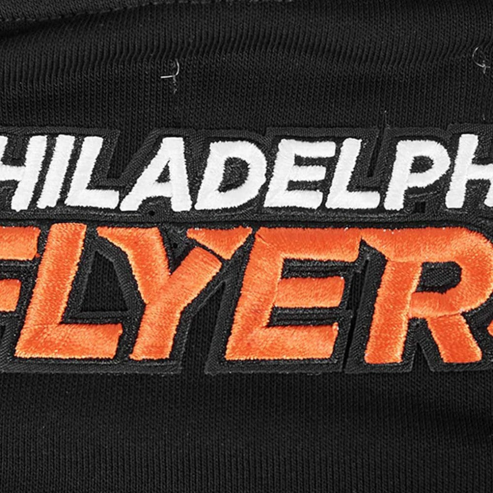 Philadelphia Flyers Pro Standard Women's Area Code Cropped Pullover Sweatshirt Black