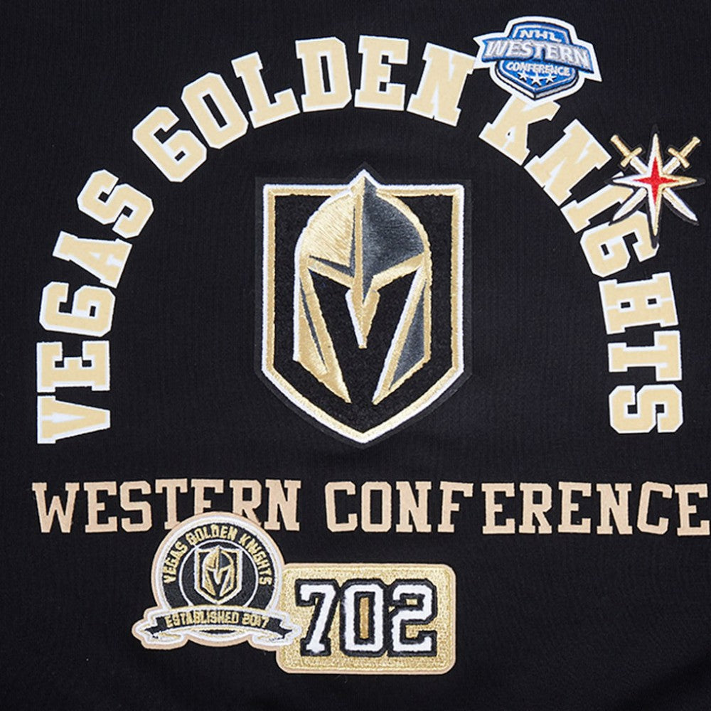 Vegas Golden Knights Pro Standard Women's Area Code Cropped Pullover Sweatshirt Black