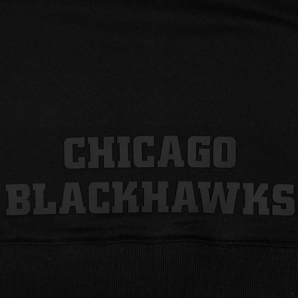 Chicago Blackhawks Pro Standard Women's Jewels Cropped Pullover Hoodie Black