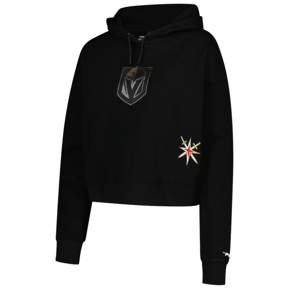 Vegas Golden Knights Pro Standard Women's Jewels Cropped Pullover Hoodie Black