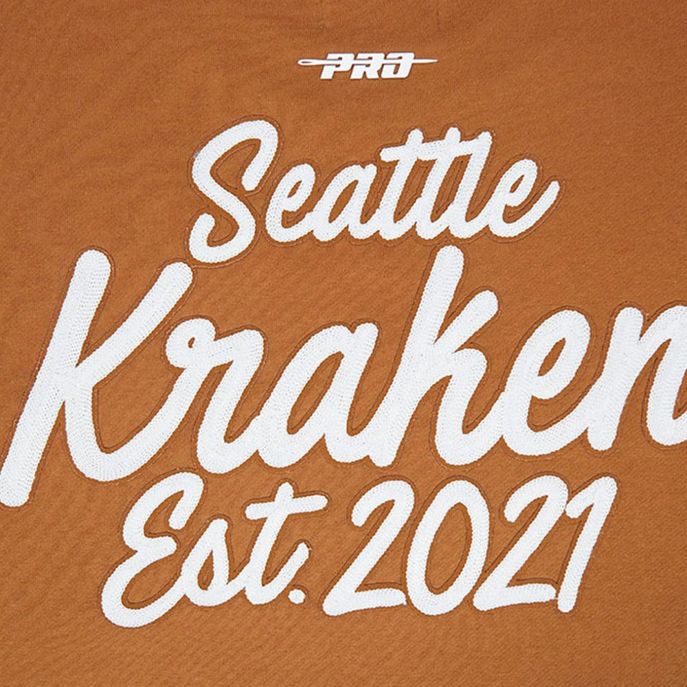 Seattle Kraken Pro Standard Paint the City Pullover Sweatshirt Brown