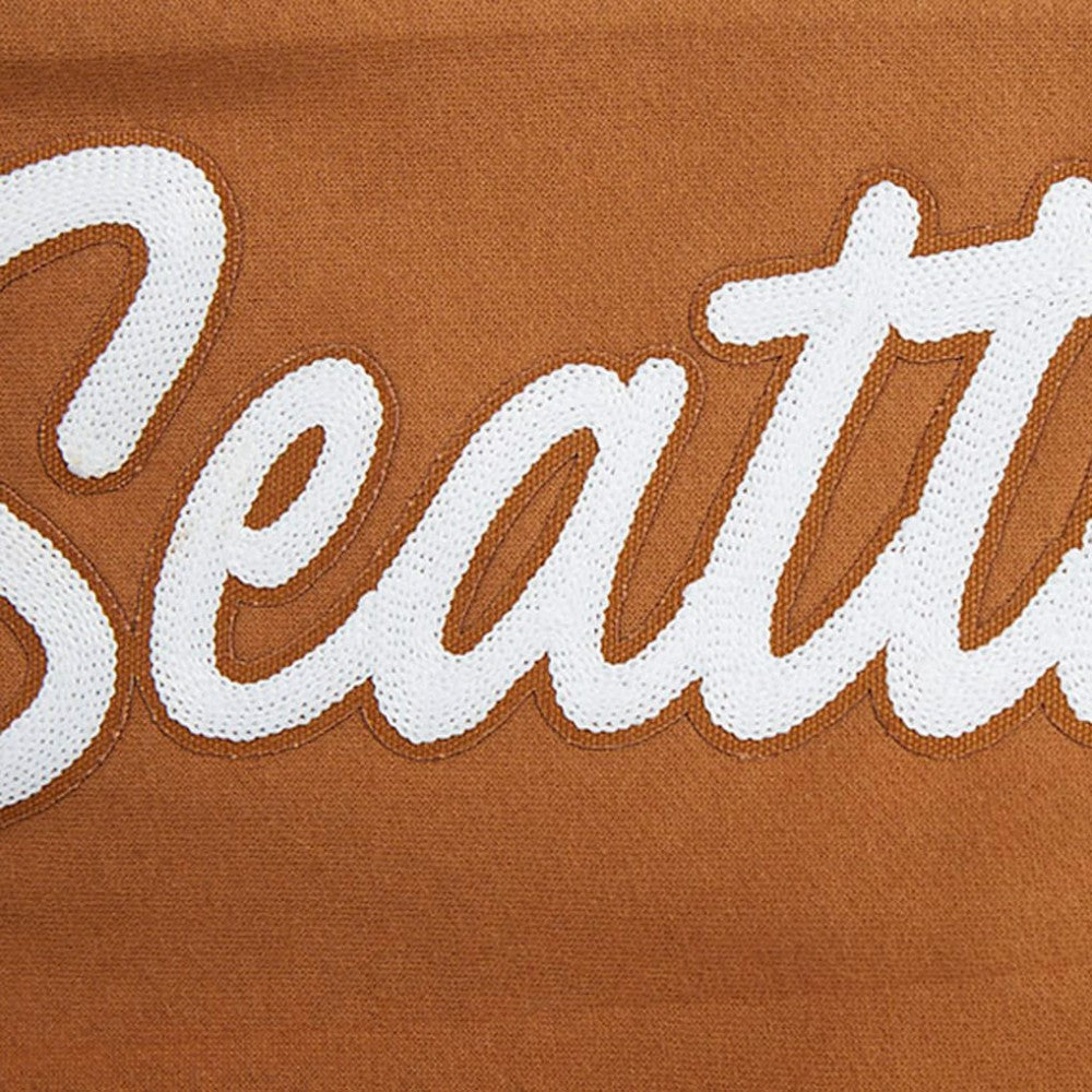 Seattle Kraken Pro Standard Paint the City Pullover Sweatshirt Brown