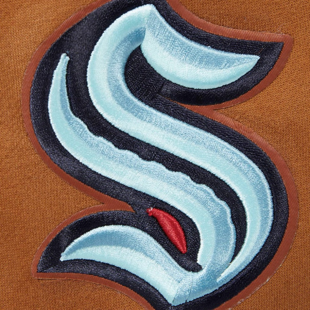 Seattle Kraken Pro Standard Paint the City Pullover Sweatshirt Brown