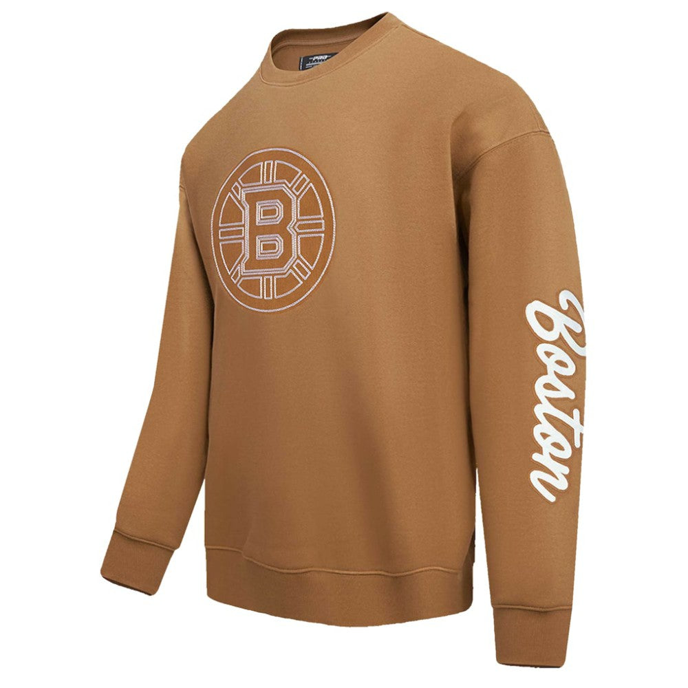 Boston Bruins Pro Standard Paint the City Pullover Sweatshirt Brown