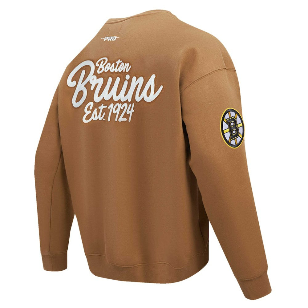 Boston Bruins Pro Standard Paint the City Pullover Sweatshirt Brown