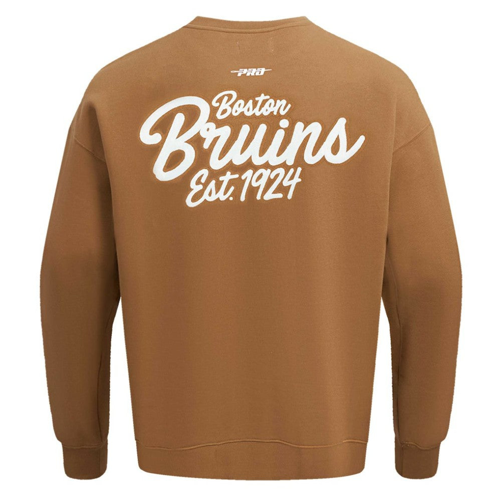 Boston Bruins Pro Standard Paint the City Pullover Sweatshirt Brown