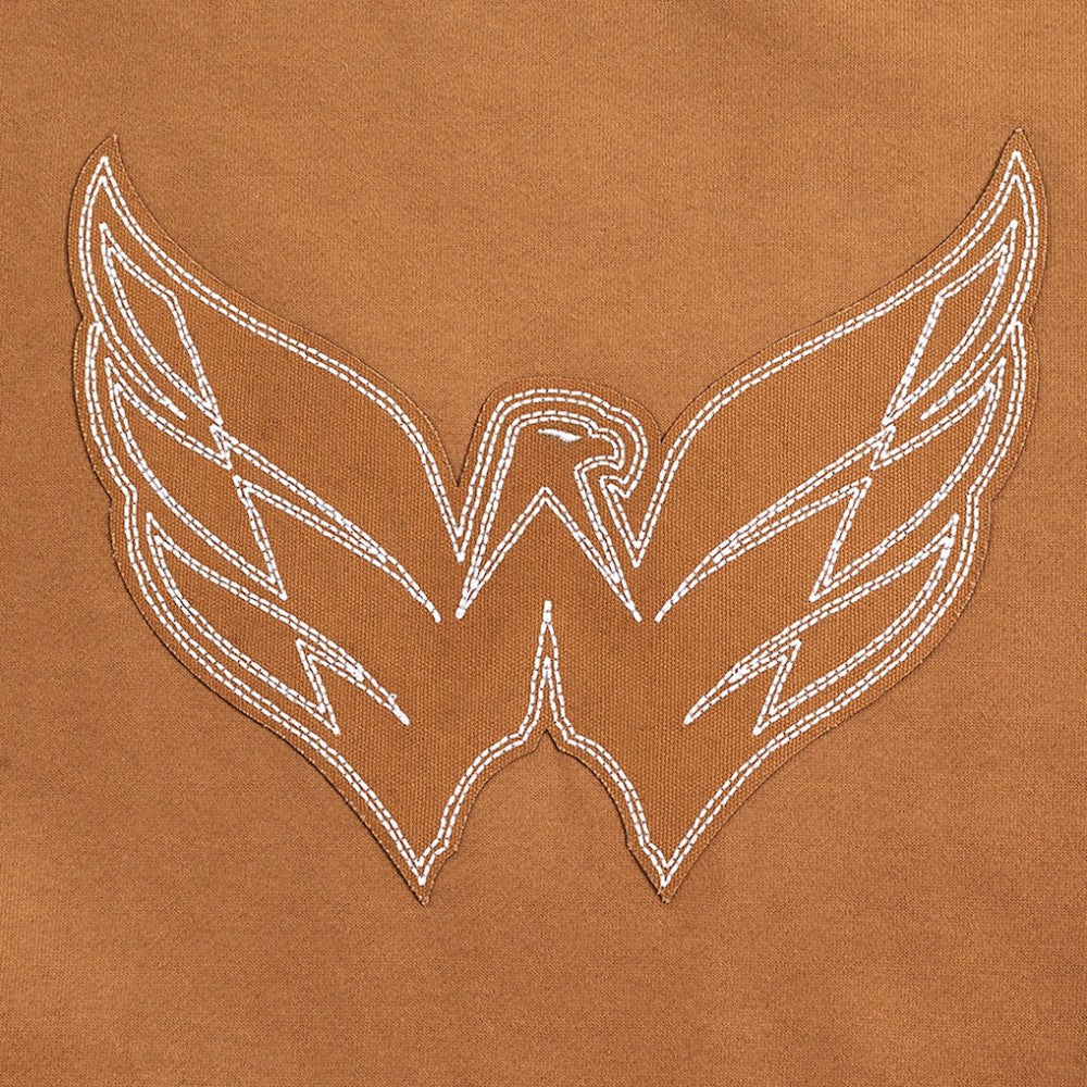 Washington Capitals Pro Standard Paint the City Pullover Sweatshirt Brown