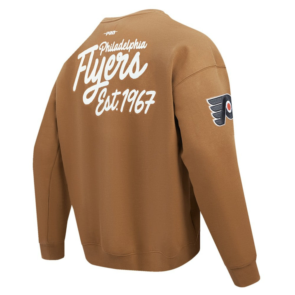 Philadelphia Flyers Pro Standard Paint the City Pullover Sweatshirt Brown