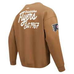 Philadelphia Flyers Pro Standard Paint the City Pullover Sweatshirt Brown