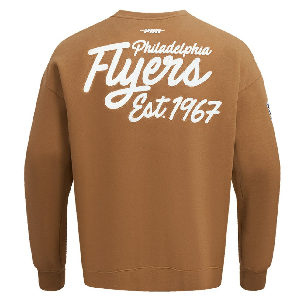 Philadelphia Flyers Pro Standard Paint the City Pullover Sweatshirt Brown