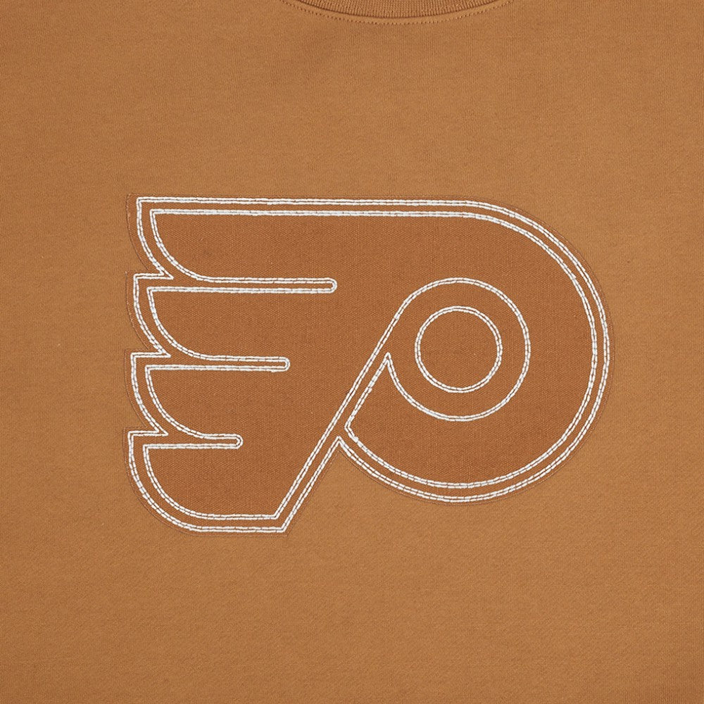 Philadelphia Flyers Pro Standard Paint the City Pullover Sweatshirt Brown