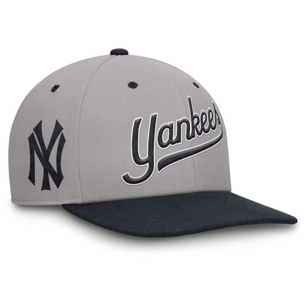 New York Yankees Cooperstown Collection Pro Performance Snapback Hat Gray/Navy | Nike