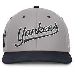 New York Yankees Cooperstown Collection Pro Performance Snapback Hat Gray/Navy | Nike