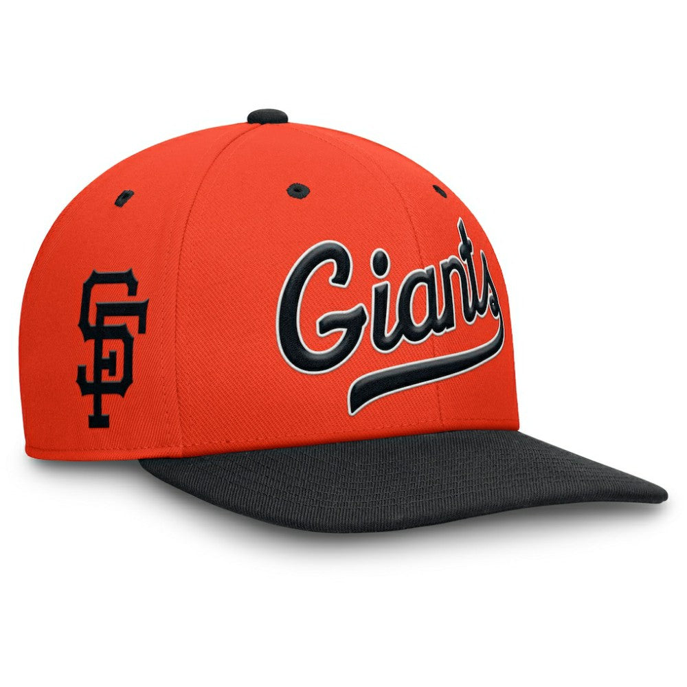 San Francisco Giants Cooperstown Collection Pro Performance Snapback Hat Orange/Black | Nike