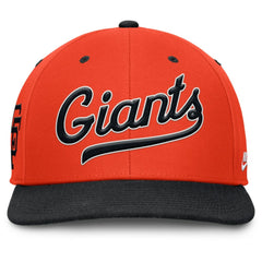 San Francisco Giants Cooperstown Collection Pro Performance Snapback Hat Orange/Black | Nike