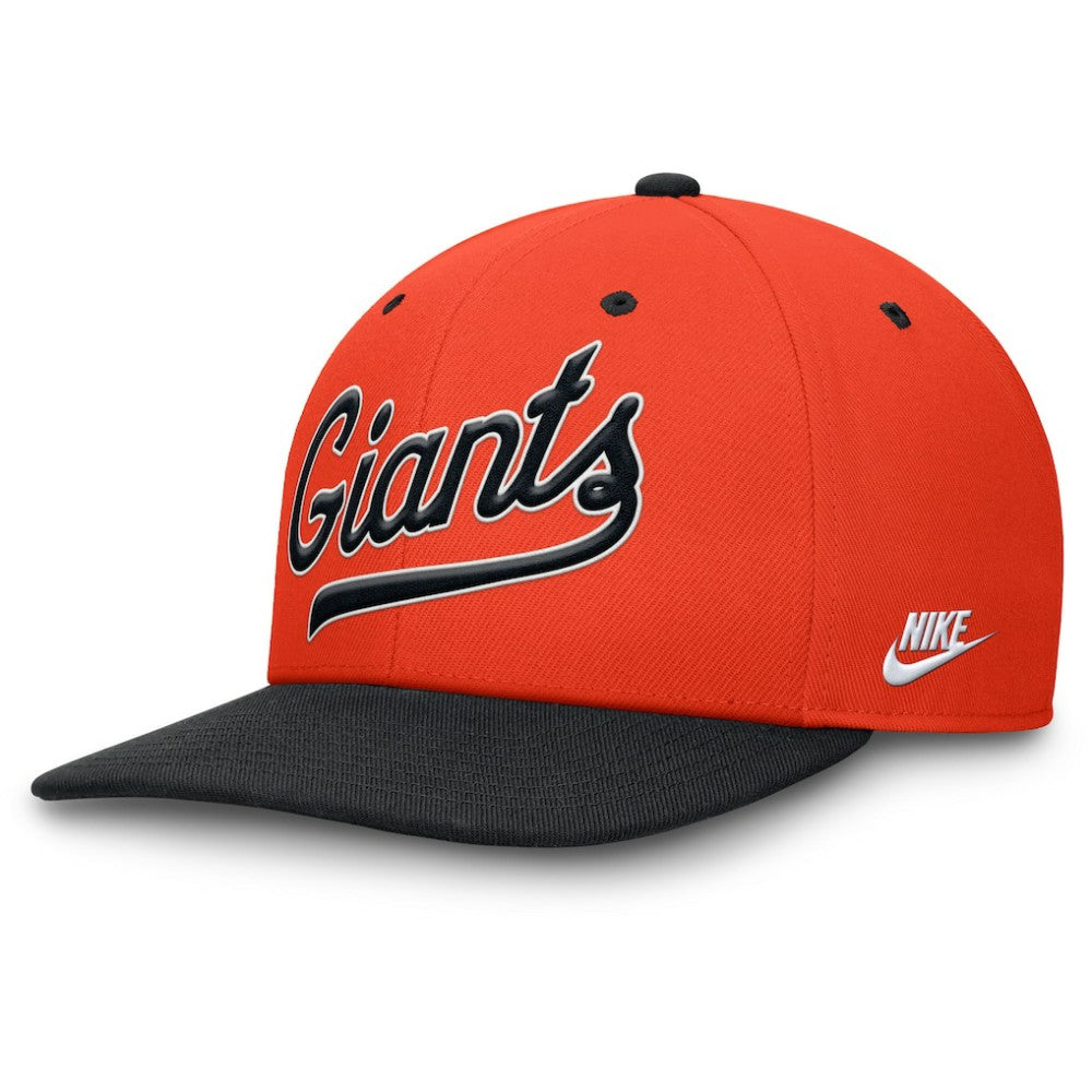 San Francisco Giants Cooperstown Collection Pro Performance Snapback Hat Orange/Black | Nike