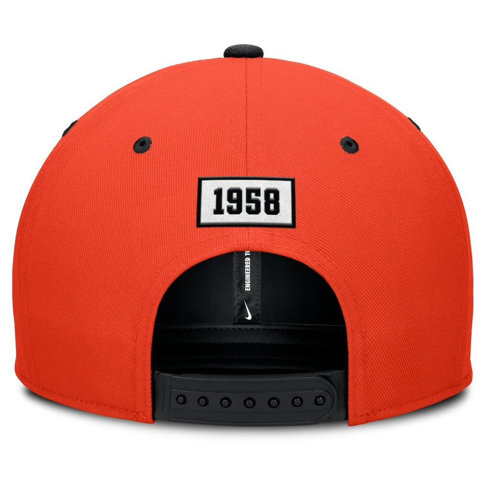 San Francisco Giants Cooperstown Collection Pro Performance Snapback Hat Orange/Black | Nike