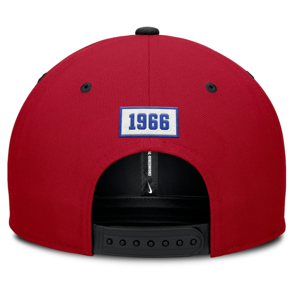 Atlanta Braves Cooperstown Collection Pro Performance Snapback Hat Red/Navy | Nike