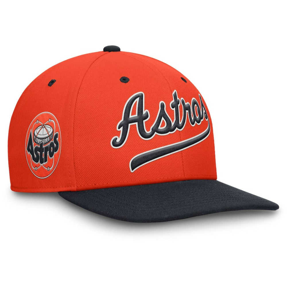 Houston Astros Cooperstown Collection Pro Performance Snapback Hat Orange/Navy | Nike
