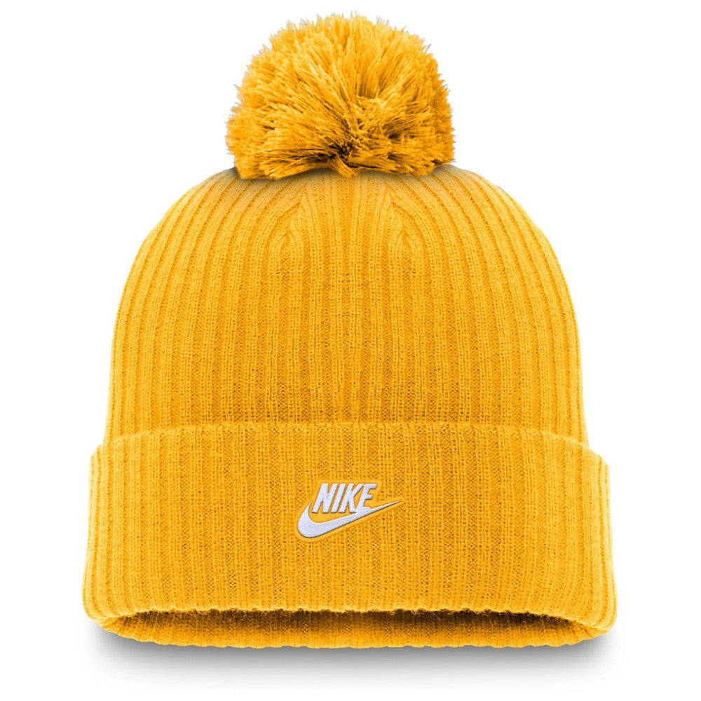 Pittsburgh Pirates Cooperstown Collection Patch Cuffed Knit Hat with Pom Gold | Nike