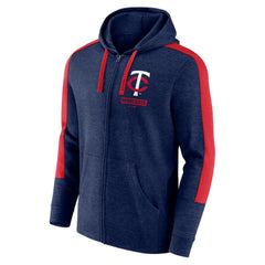Minnesota Twins Gains Fleece Full-Zip Hoodie Heather Navy