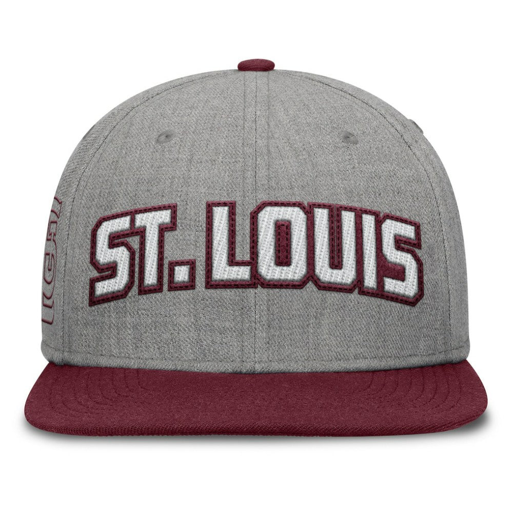 St. Louis Cardinals Elements Felt Chainstitch Snapback Hat Gray/Maroon