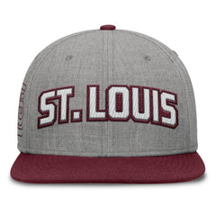 St. Louis Cardinals Elements Felt Chainstitch Snapback Hat Gray/Maroon
