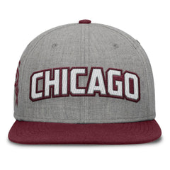 Chicago White Sox Elements Felt Chainstitch Snapback Hat Gray/Maroon