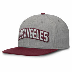 Los Angeles Dodgers Elements Felt Chainstitch Snapback Hat Gray/Maroon