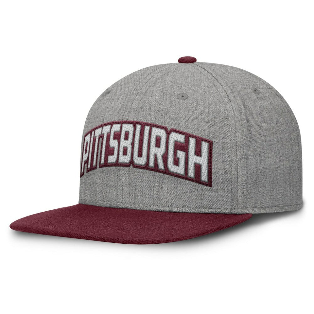 Pittsburgh Pirates Elements Felt Chainstitch Snapback Hat Gray/Maroon