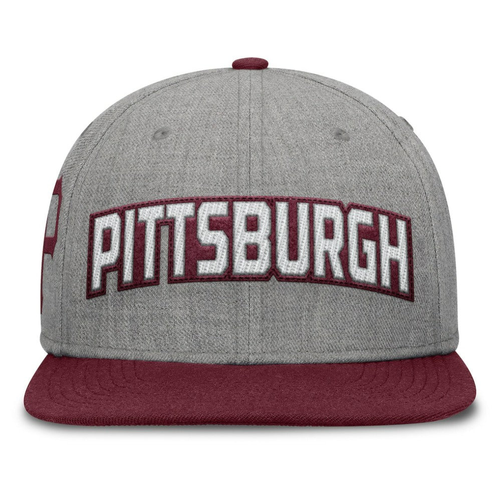 Pittsburgh Pirates Elements Felt Chainstitch Snapback Hat Gray/Maroon