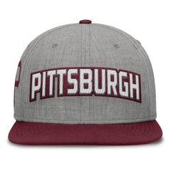 Pittsburgh Pirates Elements Felt Chainstitch Snapback Hat Gray/Maroon
