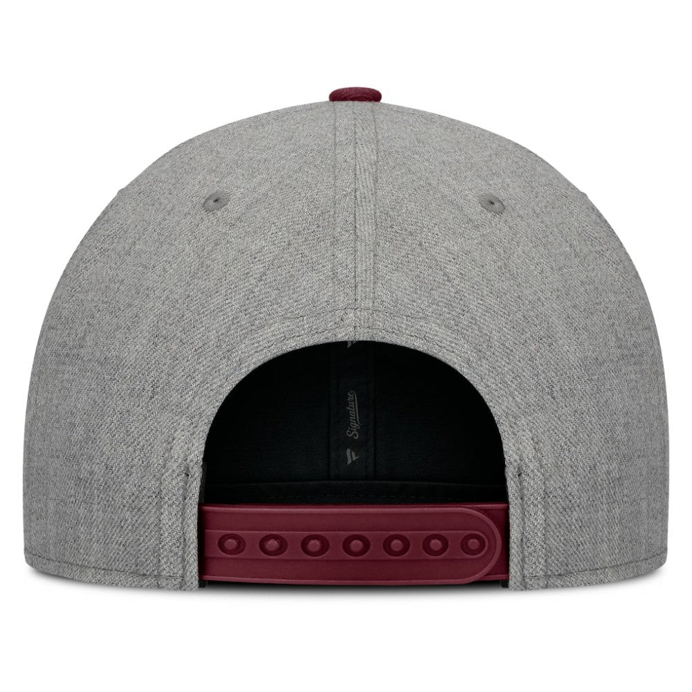 Atlanta Braves Elements Felt Chainstitch Snapback Hat Gray/Maroon