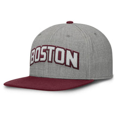 Boston Red Sox Elements Felt Chainstitch Snapback Hat Gray/Maroon