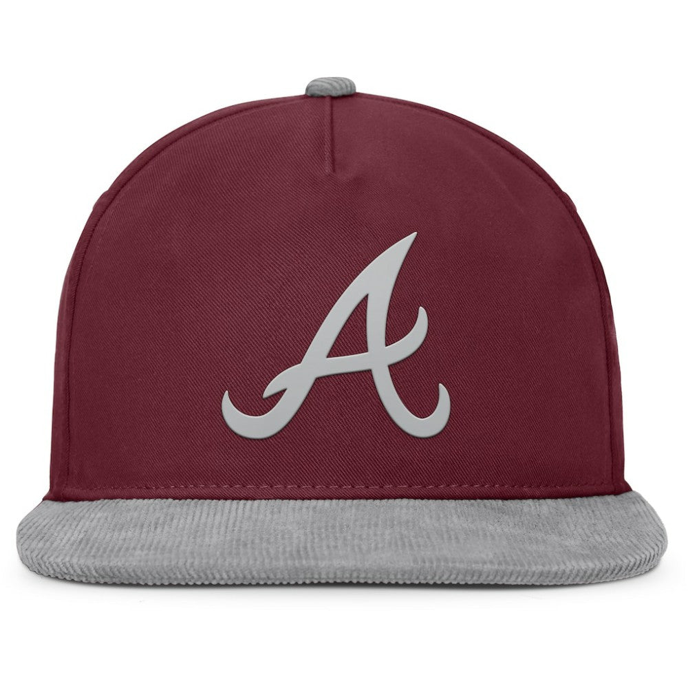 Atlanta Braves Front Office Snapback Hat Wine