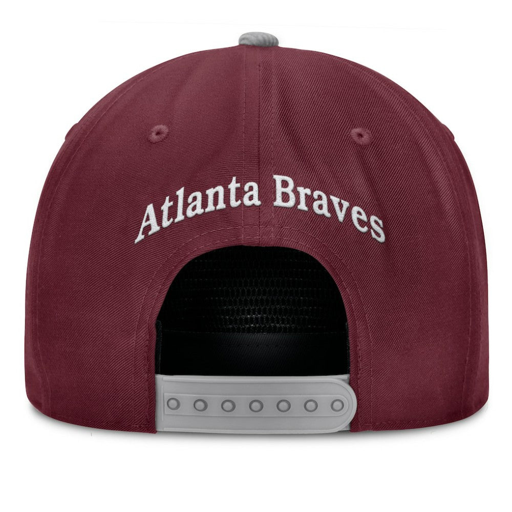 Atlanta Braves Front Office Snapback Hat Wine