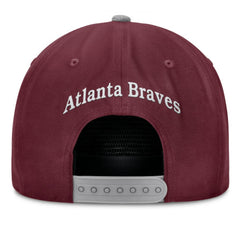Atlanta Braves Front Office Snapback Hat Wine
