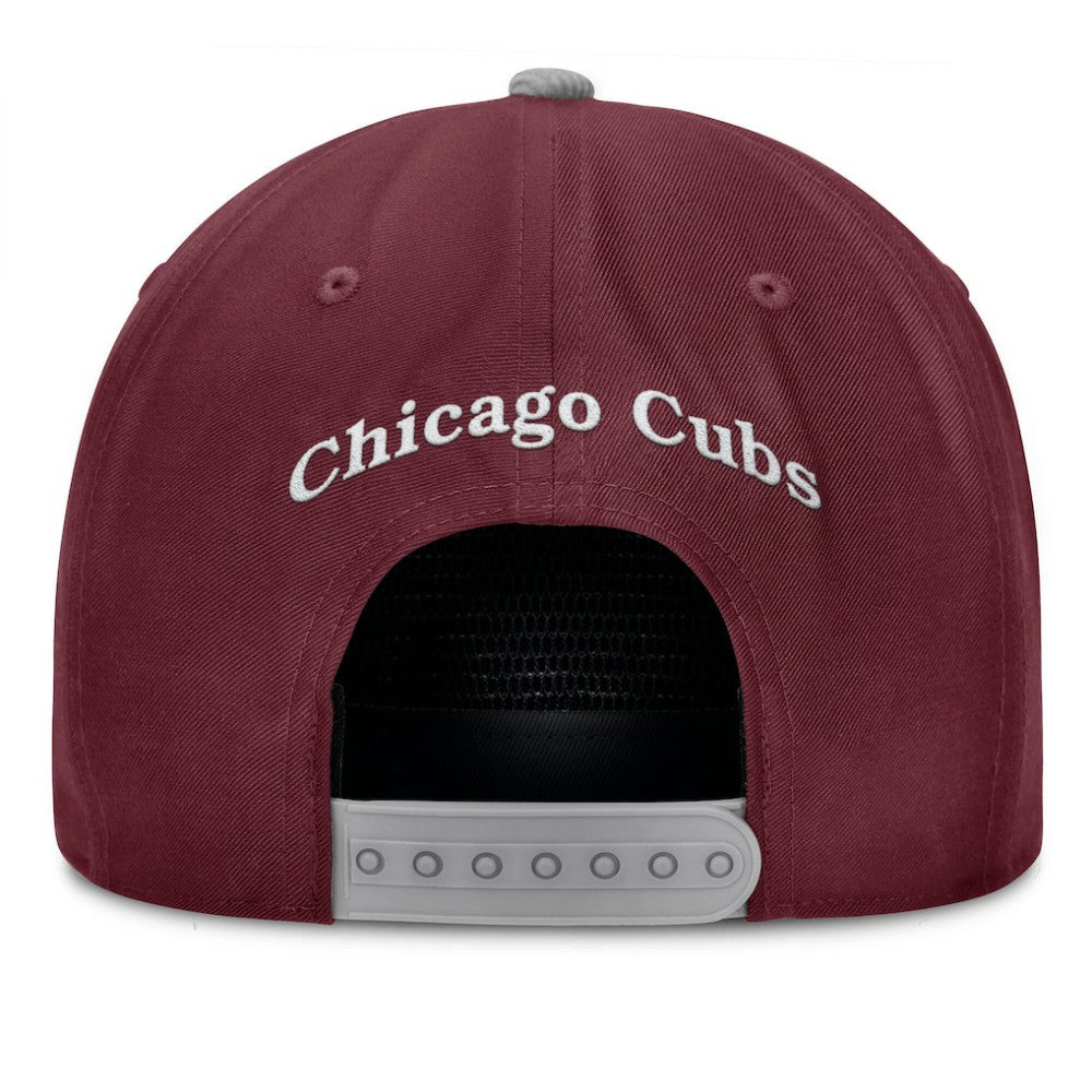 Chicago Cubs Front Office Snapback Hat Wine