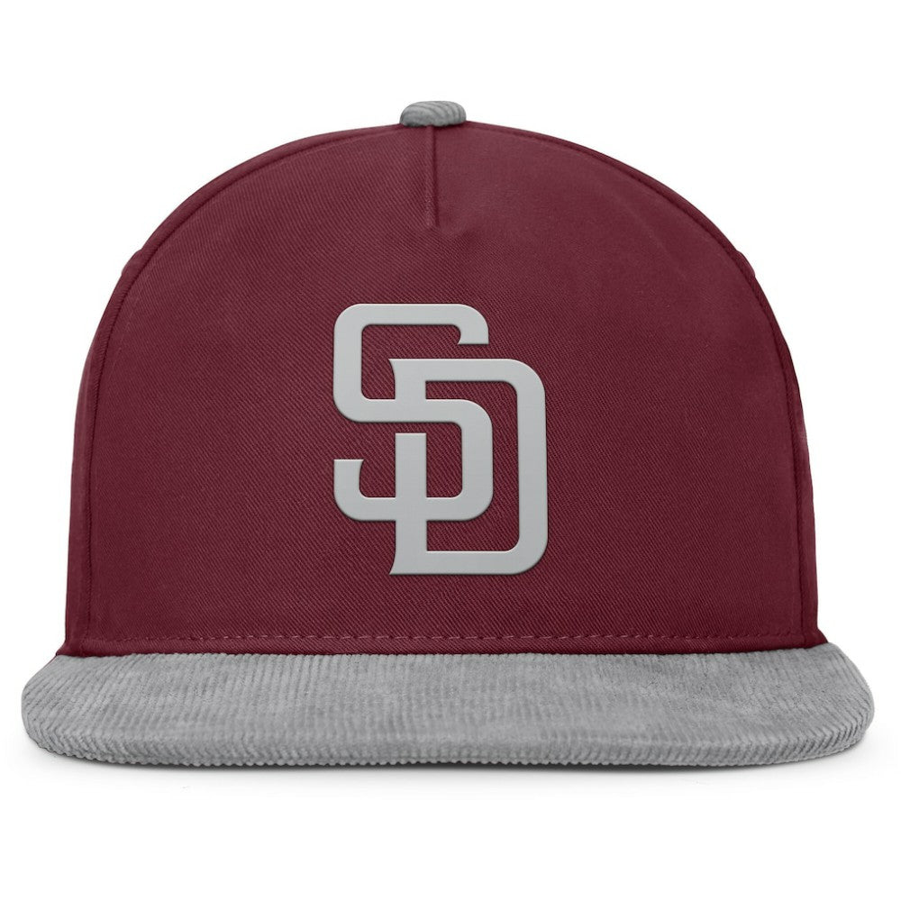 San Diego Padres Front Office Snapback Hat Wine
