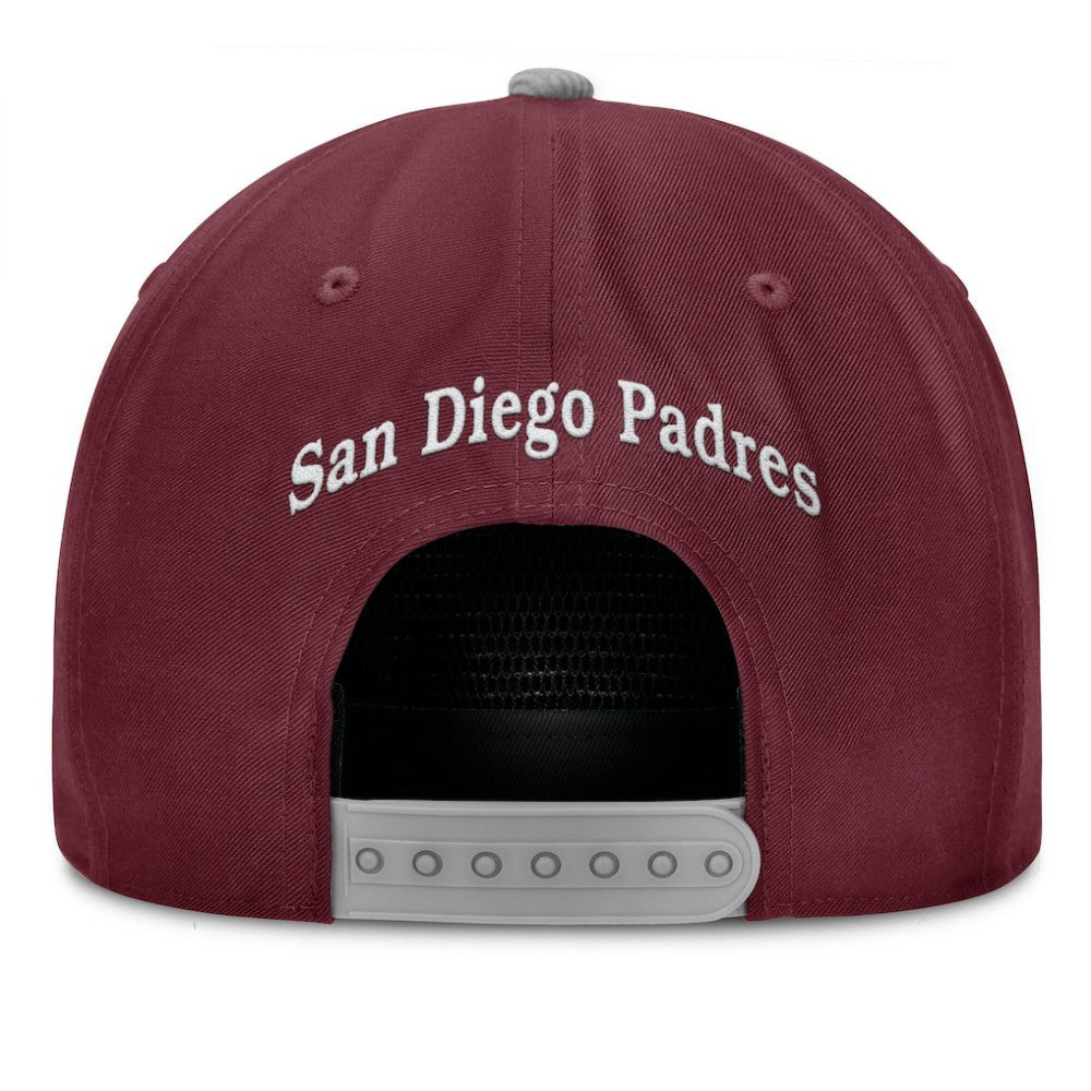 San Diego Padres Front Office Snapback Hat Wine