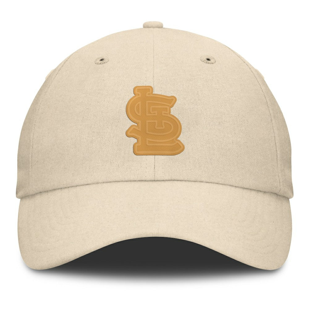 St. Louis Cardinals Front Office Leather Patch Adjustable Hat Cream