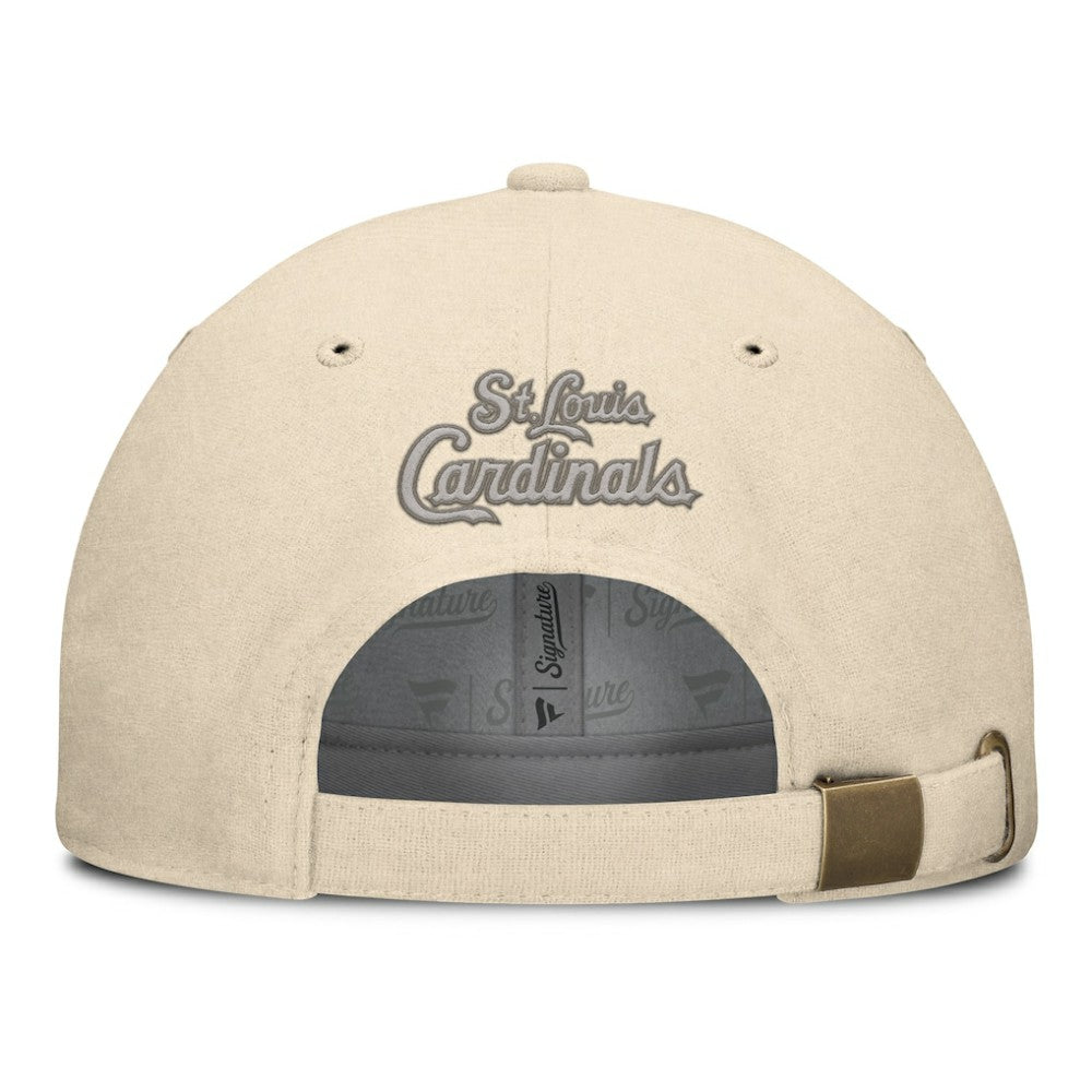 St. Louis Cardinals Front Office Leather Patch Adjustable Hat Cream