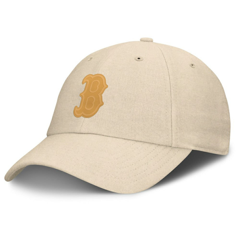 Boston Red Sox Front Office Leather Patch Adjustable Hat Cream