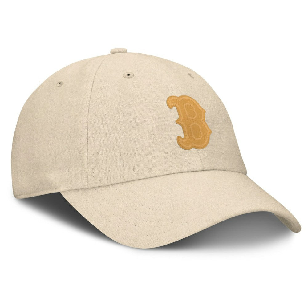 Boston Red Sox Front Office Leather Patch Adjustable Hat Cream
