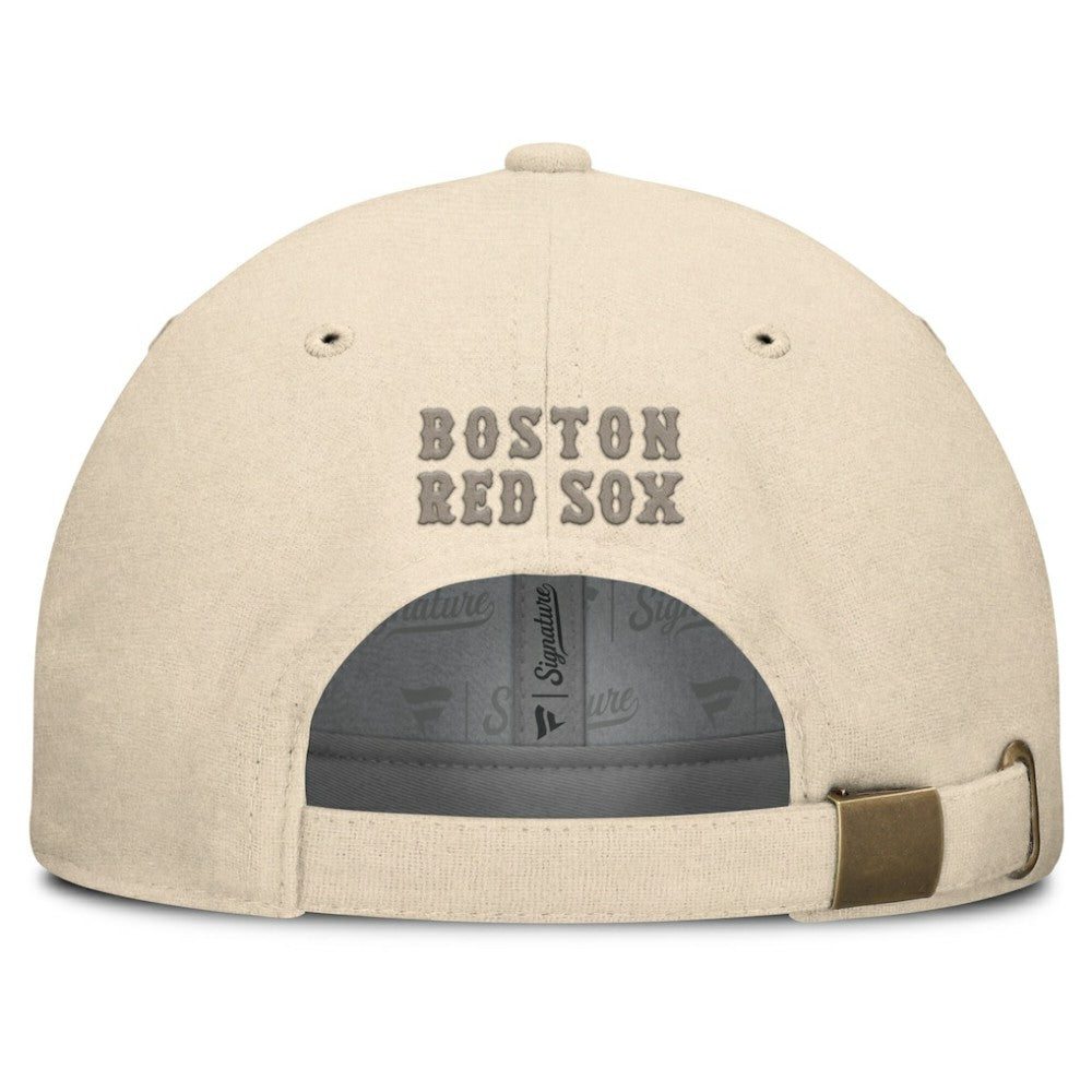 Boston Red Sox Front Office Leather Patch Adjustable Hat Cream