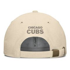 Chicago Cubs Front Office Leather Patch Adjustable Hat Cream